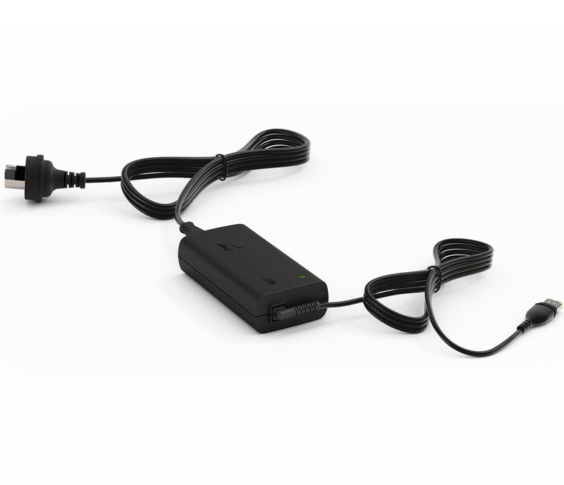 Power Supply Unit for AirSense 11 ResMed in black , sitting on white background