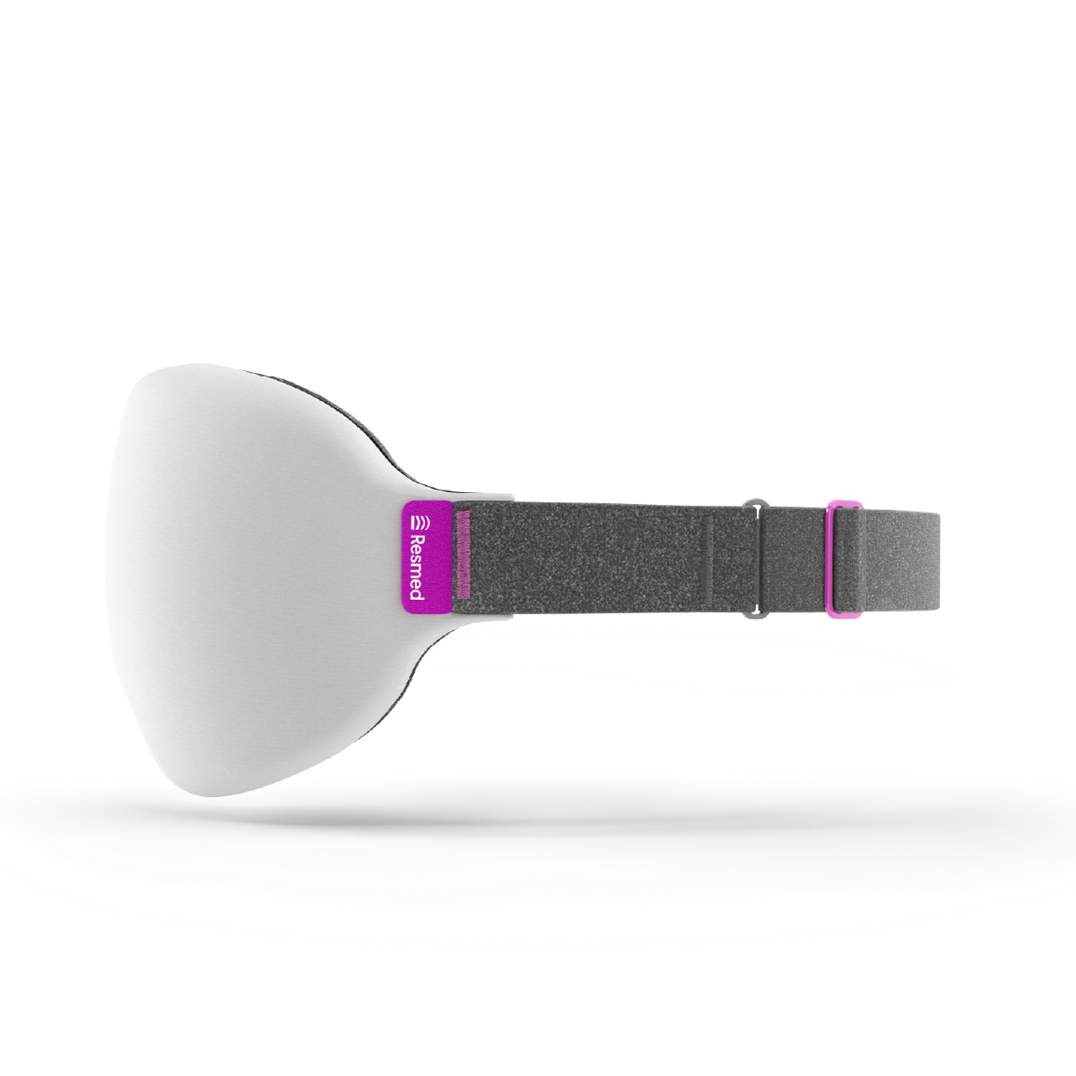 White background with Nyx mask shwoing a profile to the left