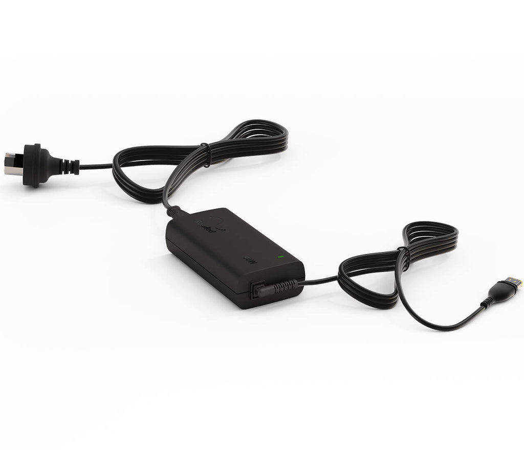 Power Supply Unit for AirSense 11 ResMed  in black , sitting on white background
