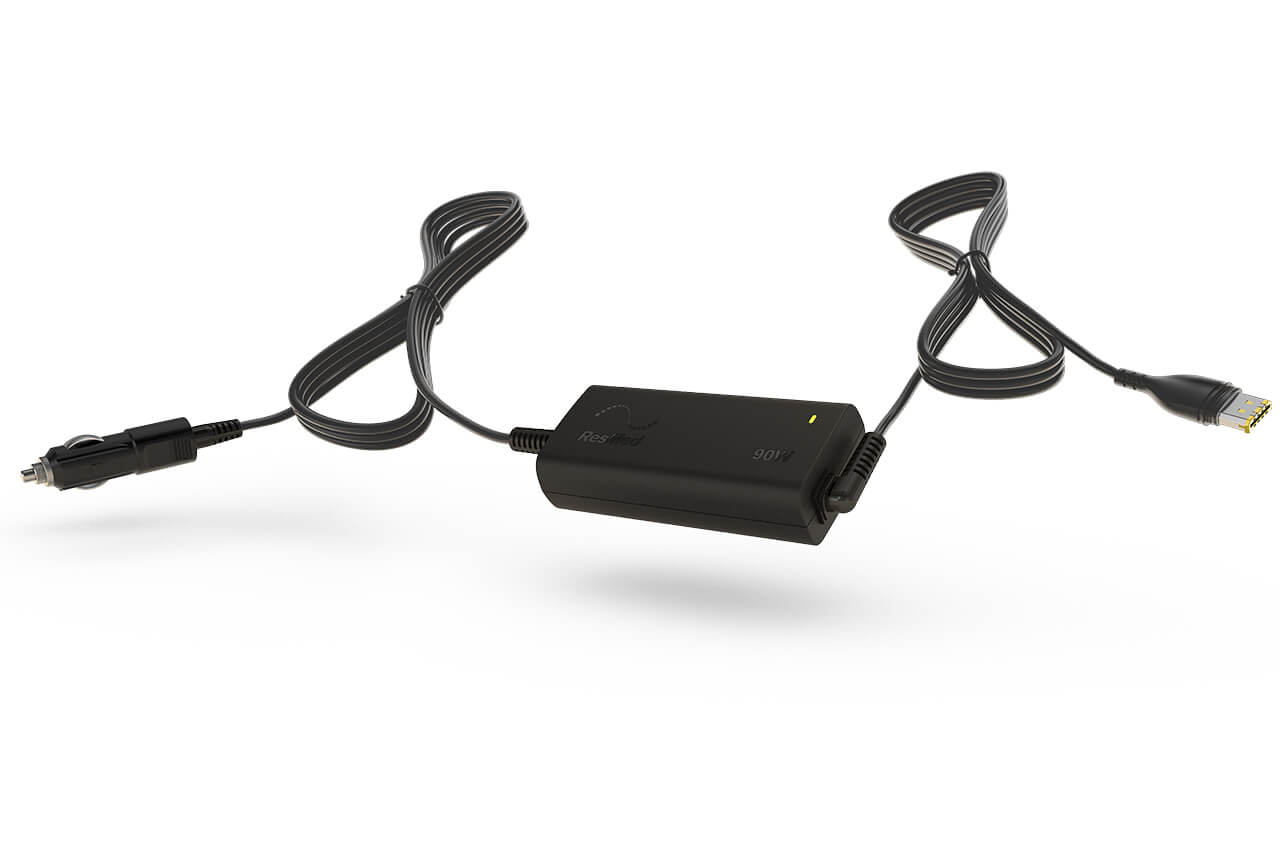 ResMed AirSense 11 Converter in black, floating against a white background